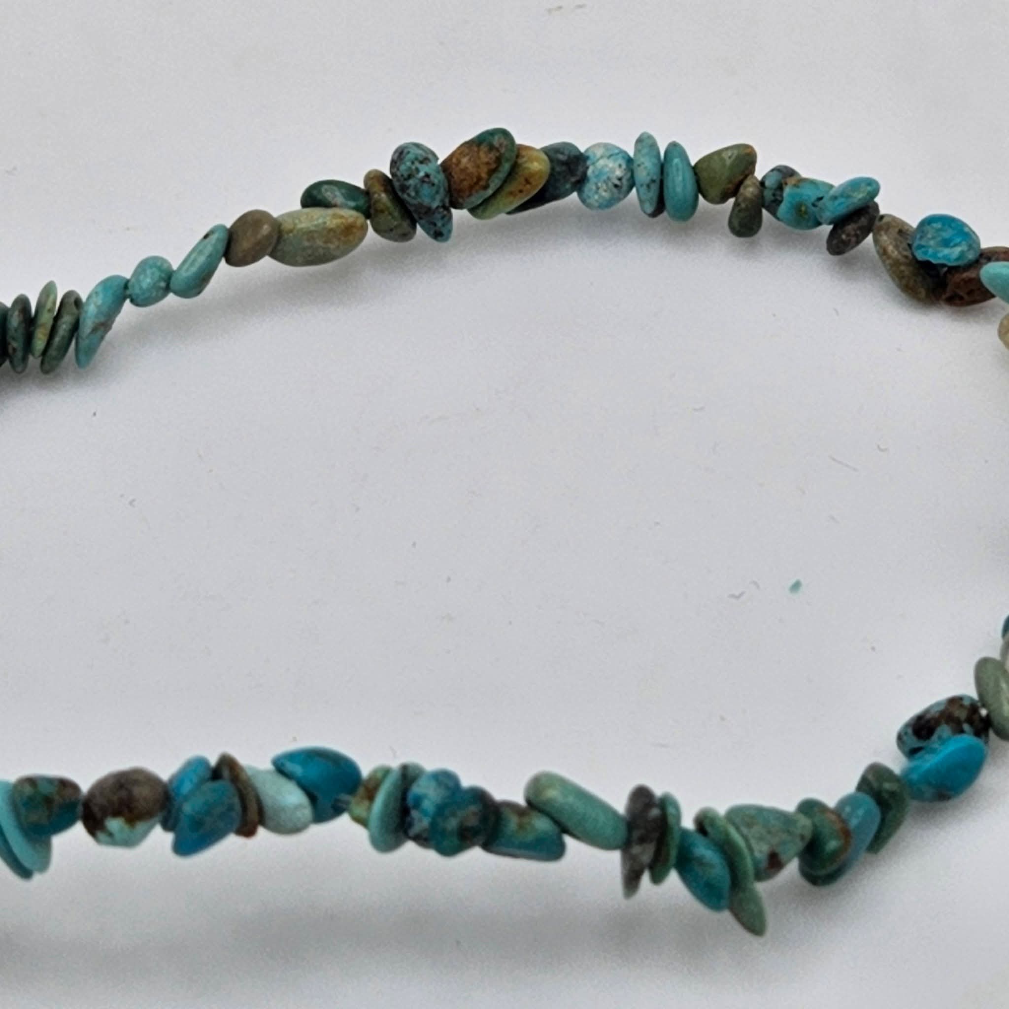 Genuine Multi Color Turquoise Chip Beads 2mm 16" Strand | Brown & Black Matrix