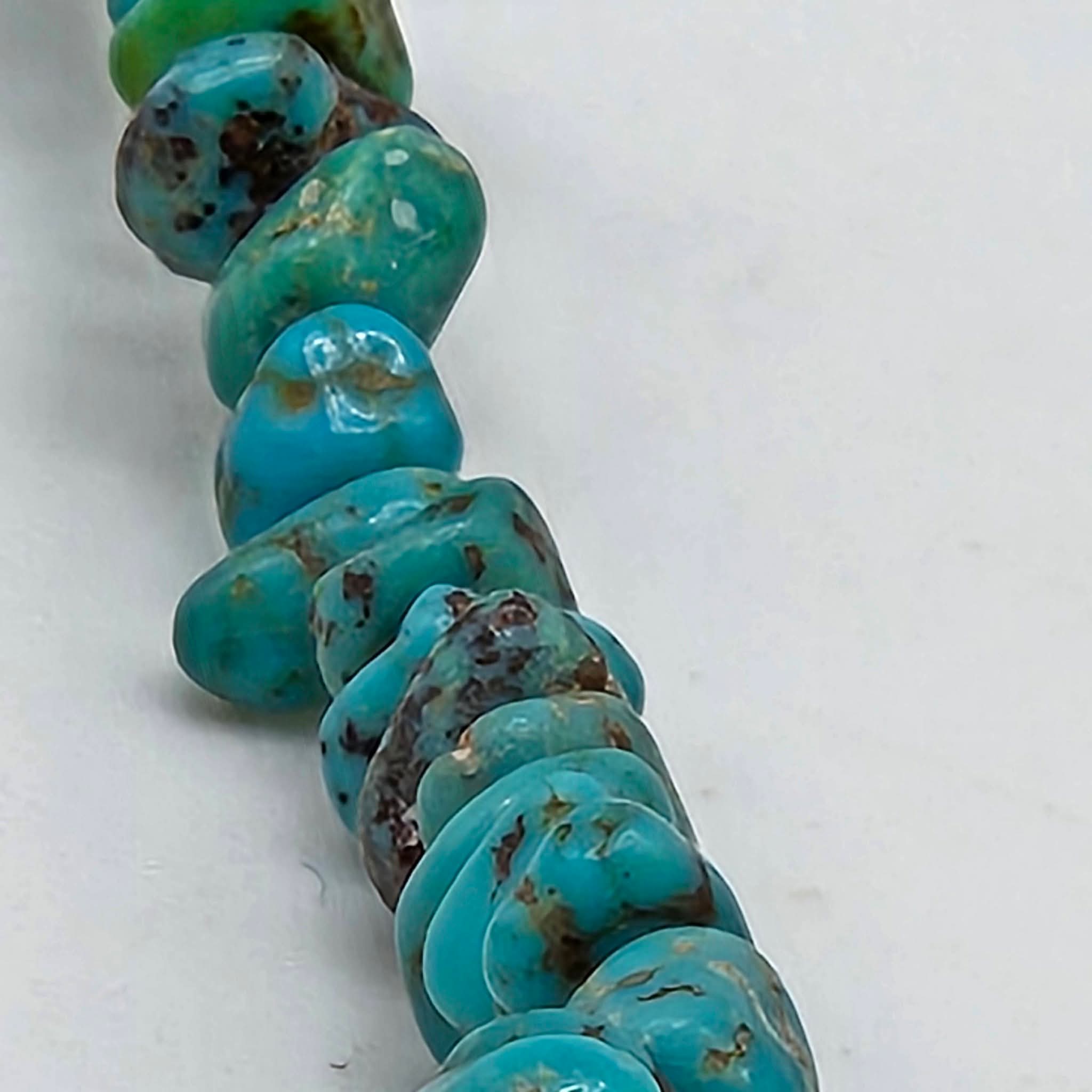 Genuine Turquoise Nugget Beads 4x3mm 16" Strand | Mixed Blue & Green with Brown Matrix