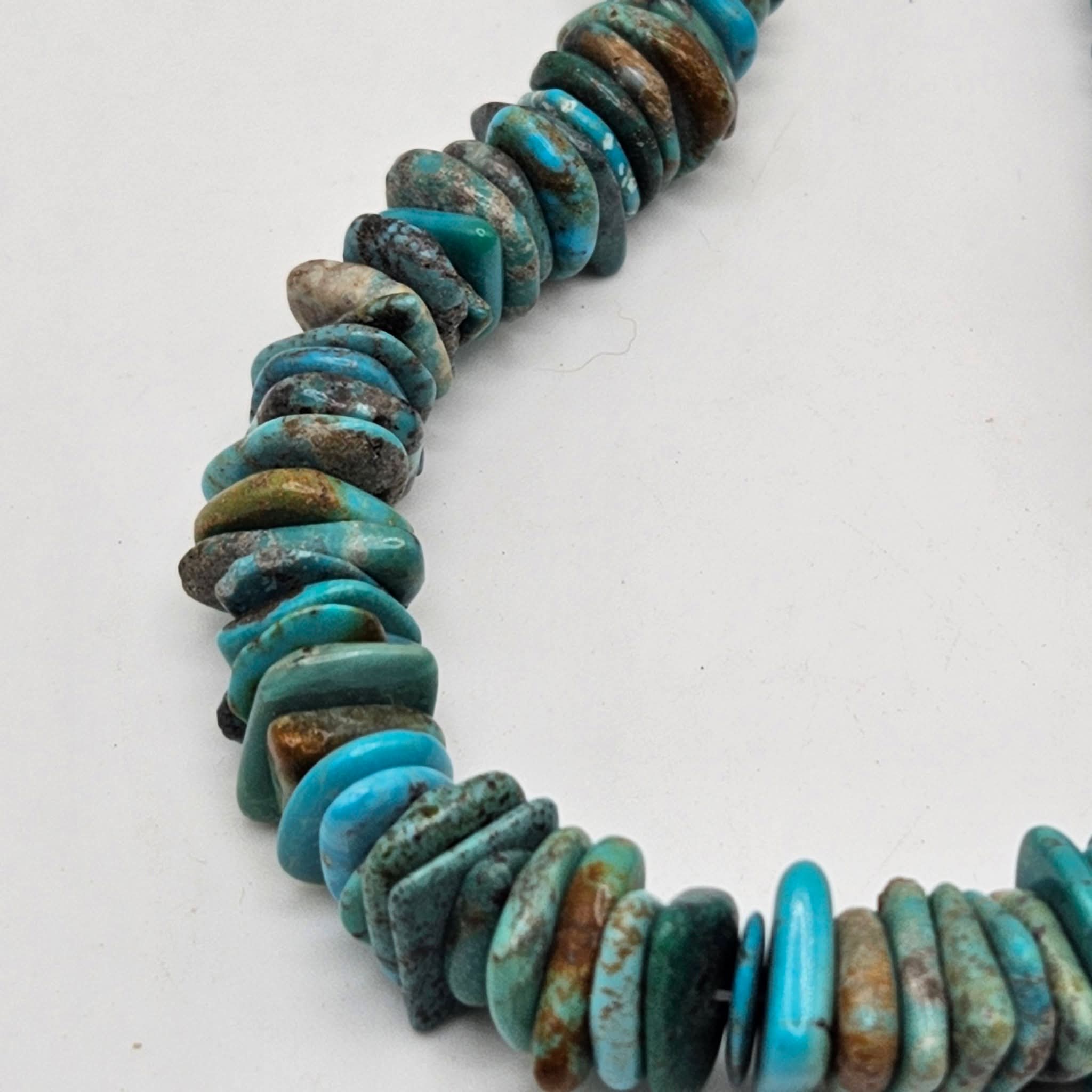 Genuine Blue Turquoise Flat Beads - 15mm Premium 16" Strand