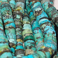Genuine Blue Turquoise Heishi Beads - Large 6.7mm Premium 16" Strand