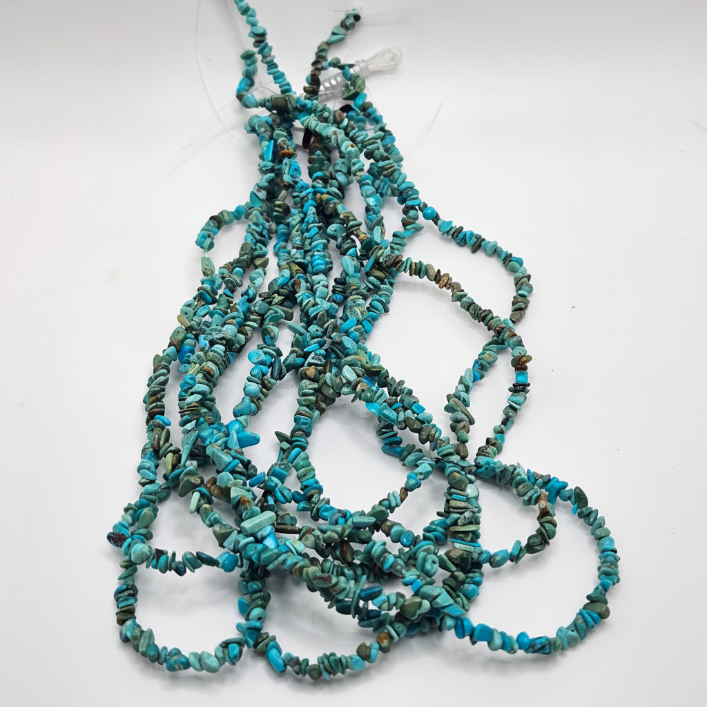 Enhanced turquoise bead strands