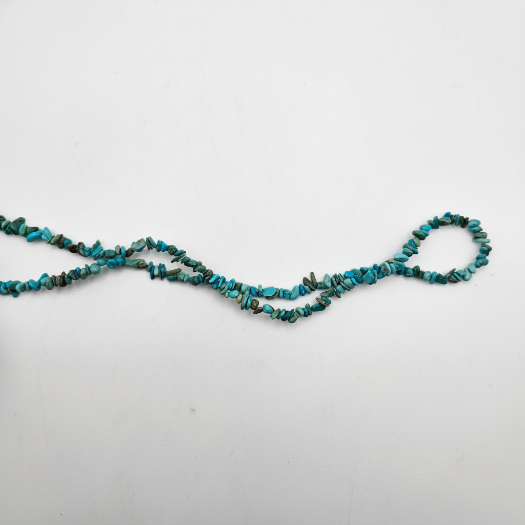 Enhanced turquoise beads flowing arrangement